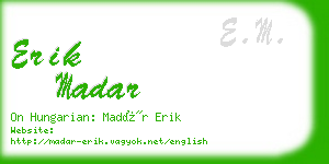 erik madar business card